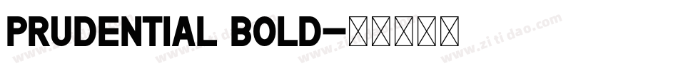 Prudential Bold字体转换
